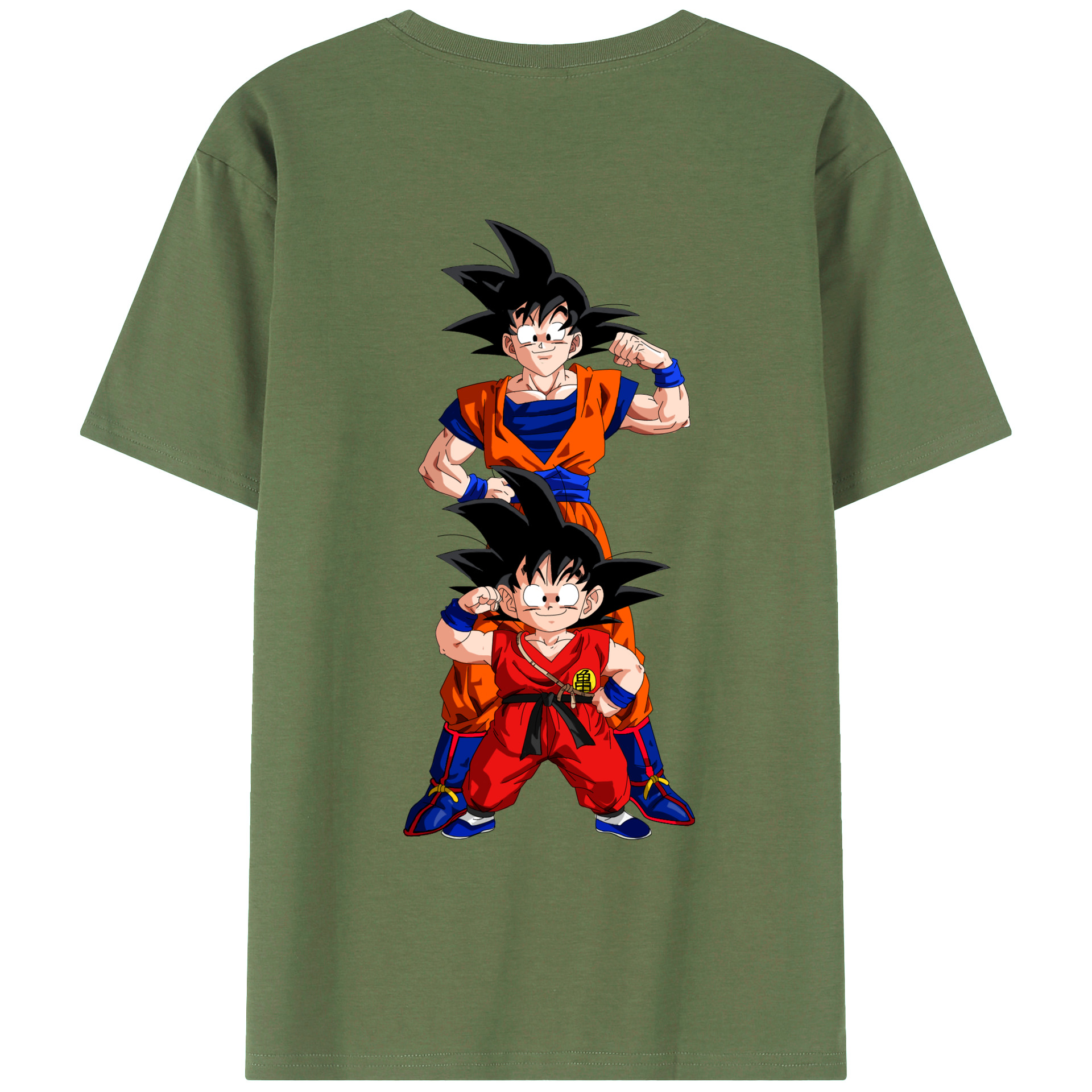 （画像用） ドラゴンボール 孫悟空（そん ごくう）Son Goku カカロット DRAGON BALL Kakarotto 綿100％ メンズ半袖Tシャツ（バックプリント） 通気性